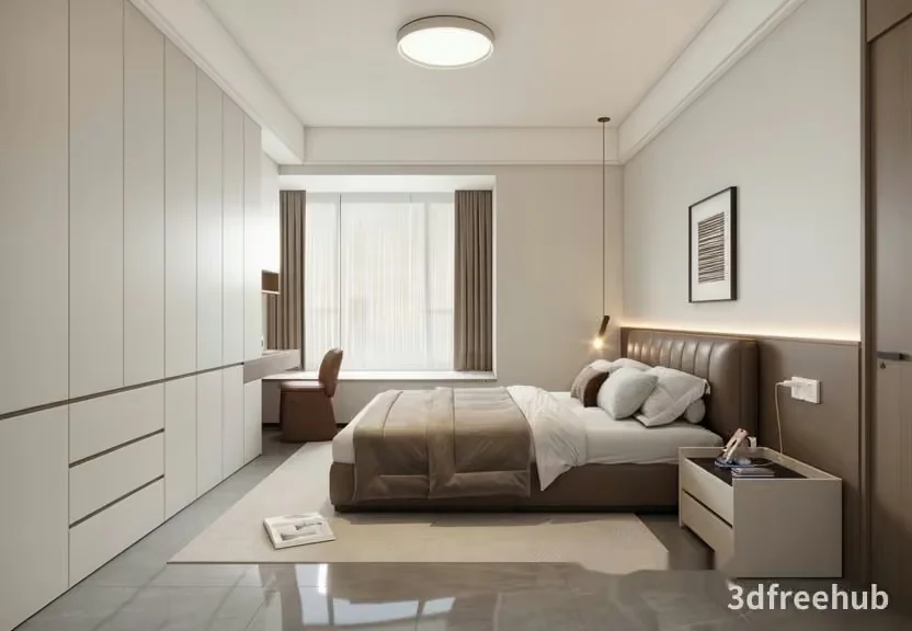 Cozy Bedroom 3D Model – 21324 – VRAY Render