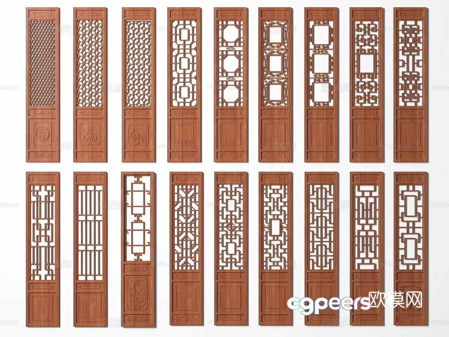 Chinese doors and windows ancient doors lattice doors antique wooden doors 3D model