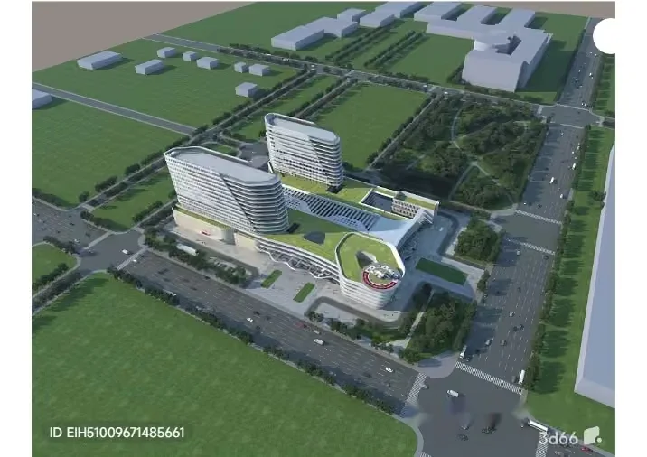 A 3D Rendering Of A Large Building 3D Model – 5933 – VRAY Render