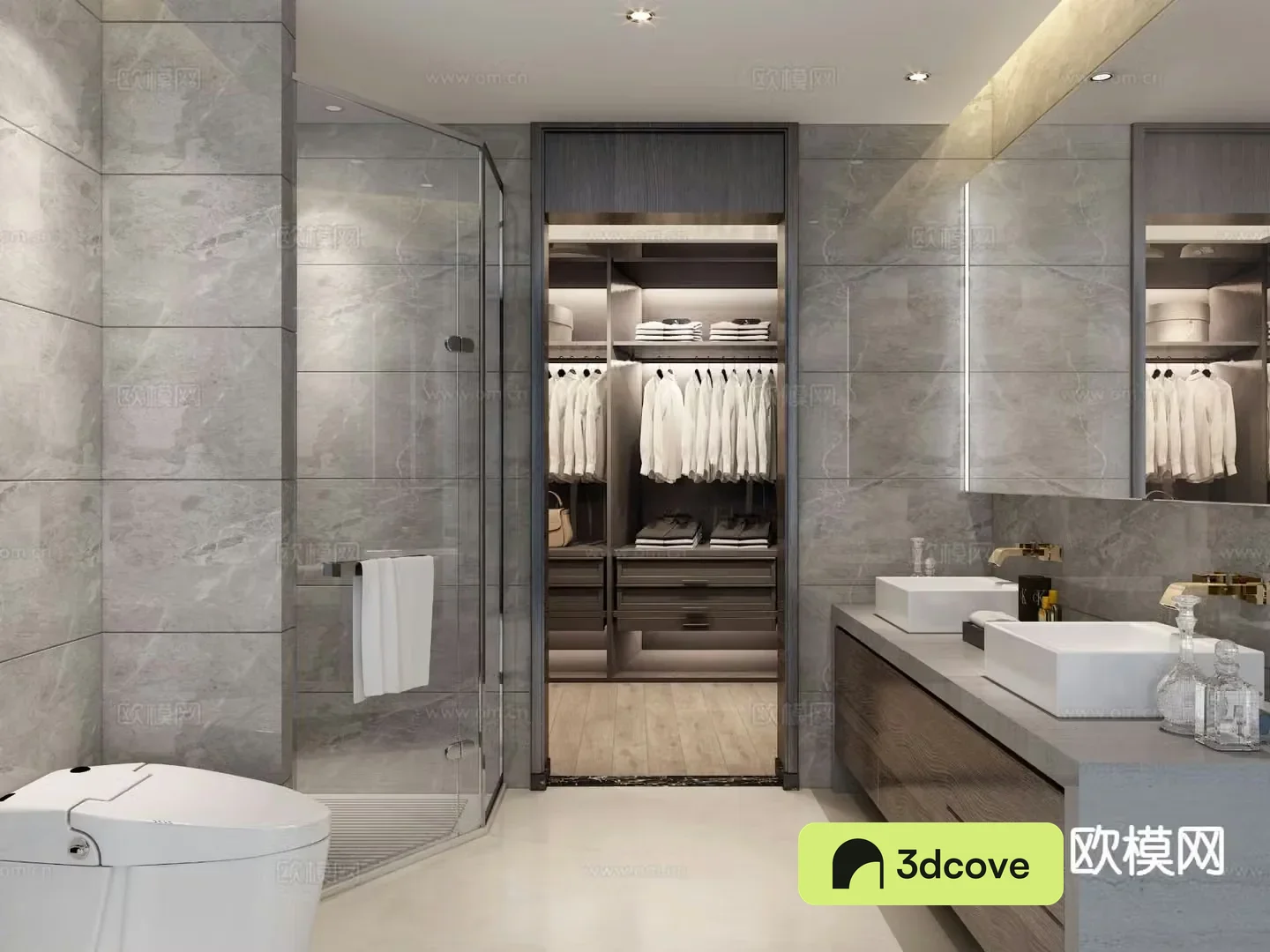 Modern bathroom cloakroom