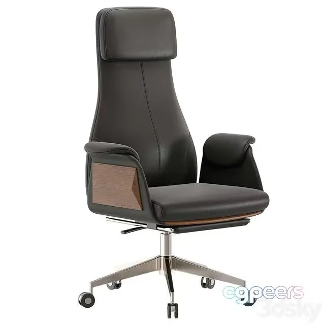3ds Max Free – Reclining Leather Office Desk Chair black