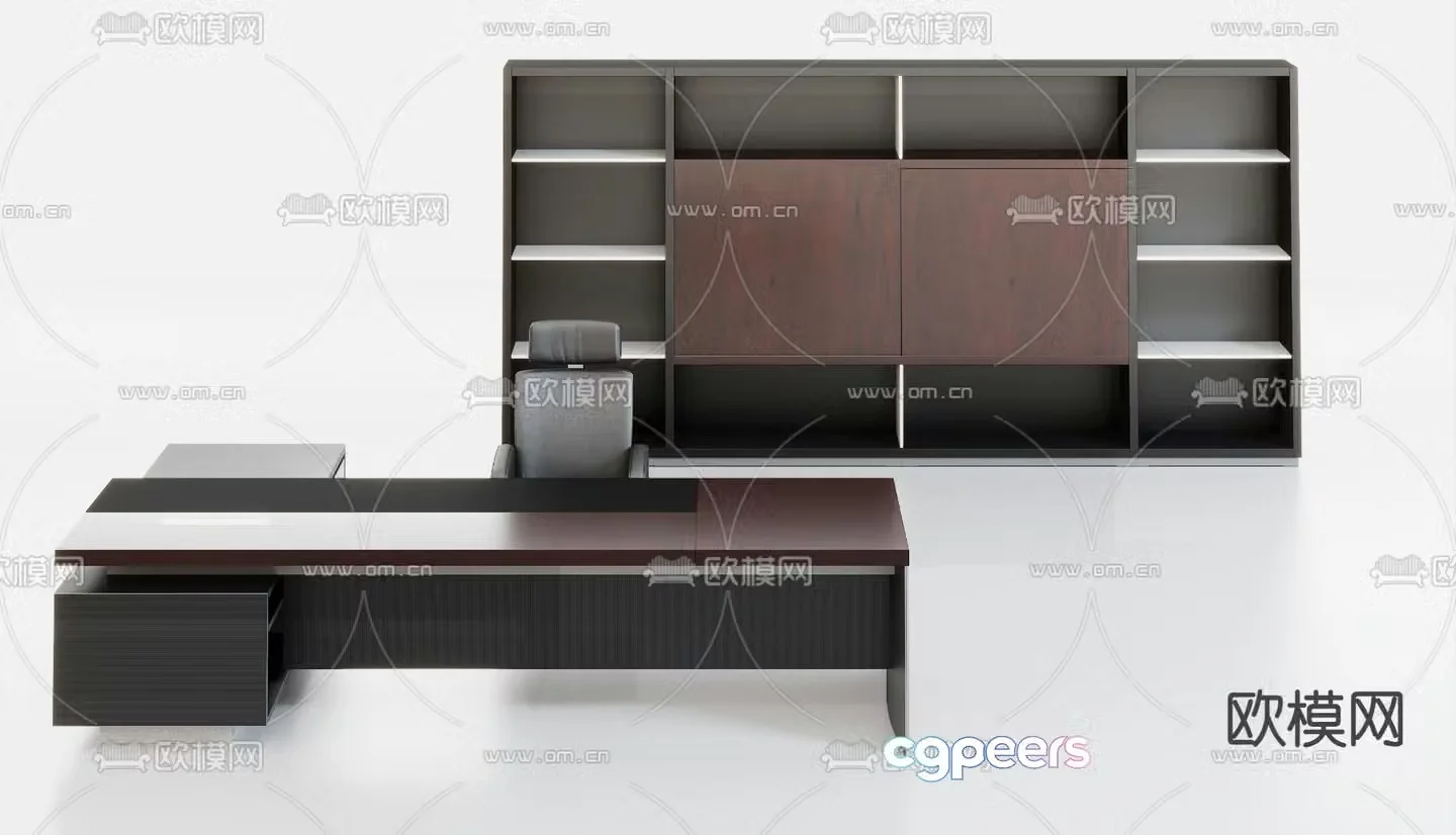 Manager desk desk desk 3d model