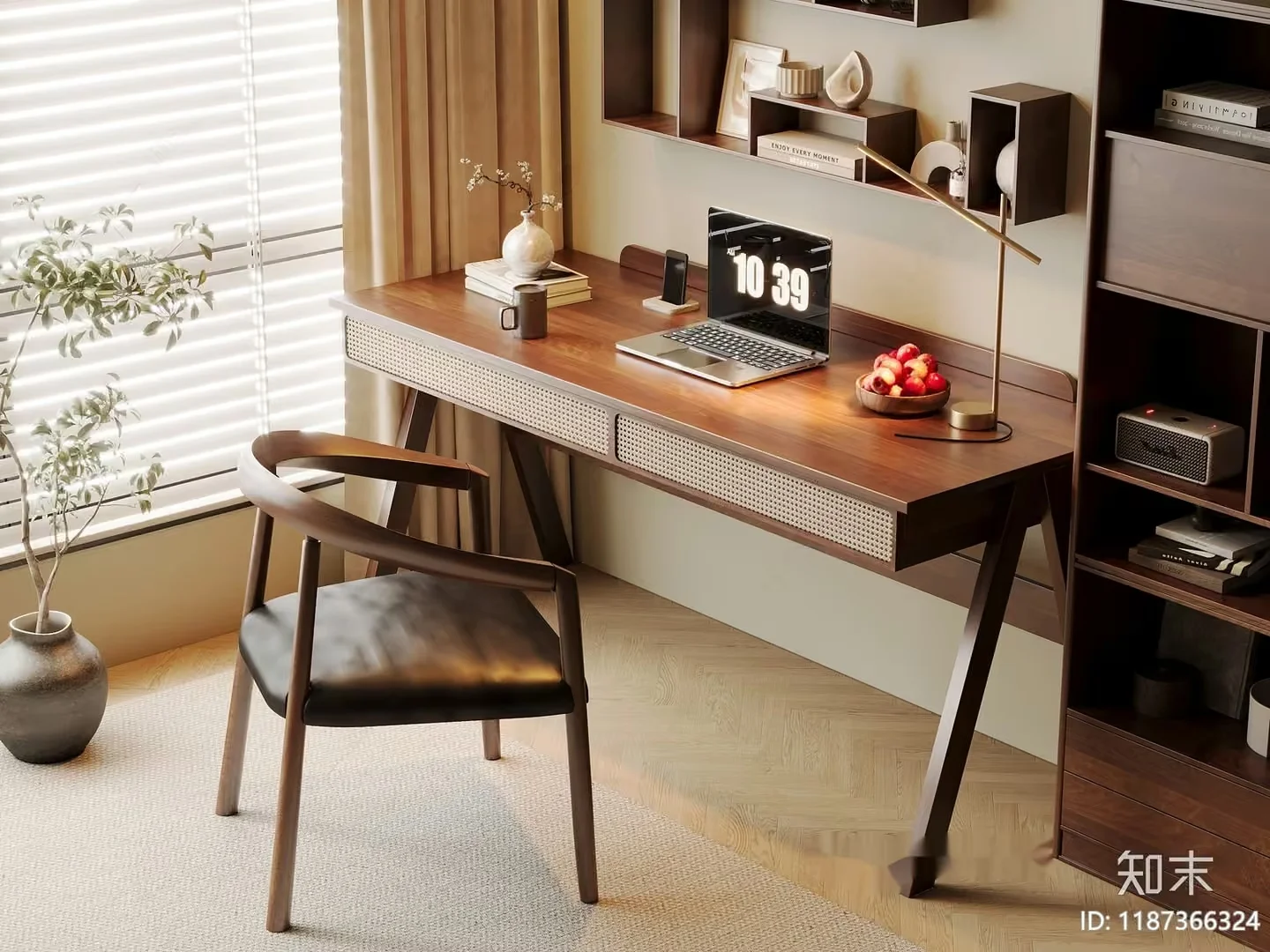A Wooden Desk 3D Model – 2074 – CORONA Render