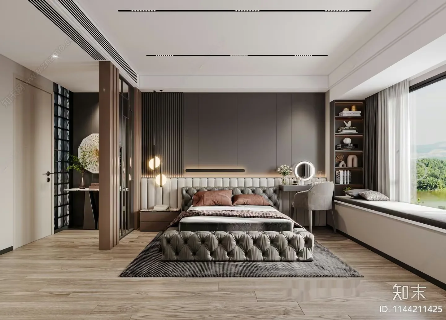 Cozy Modern Bedroom 3D Model – 19724 – CORONA Render