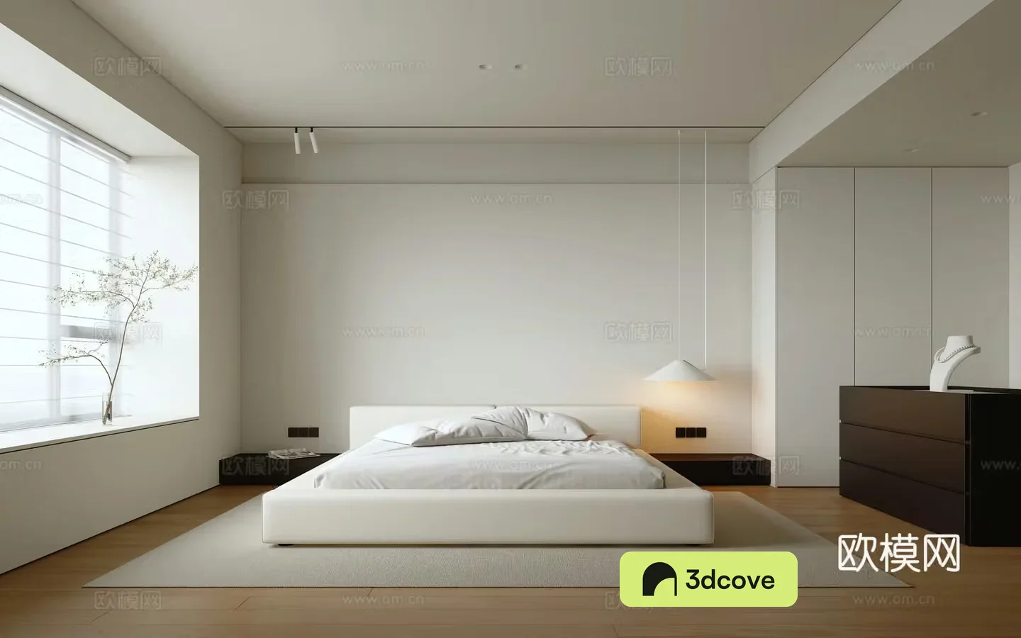 Modern minimalist bedroom