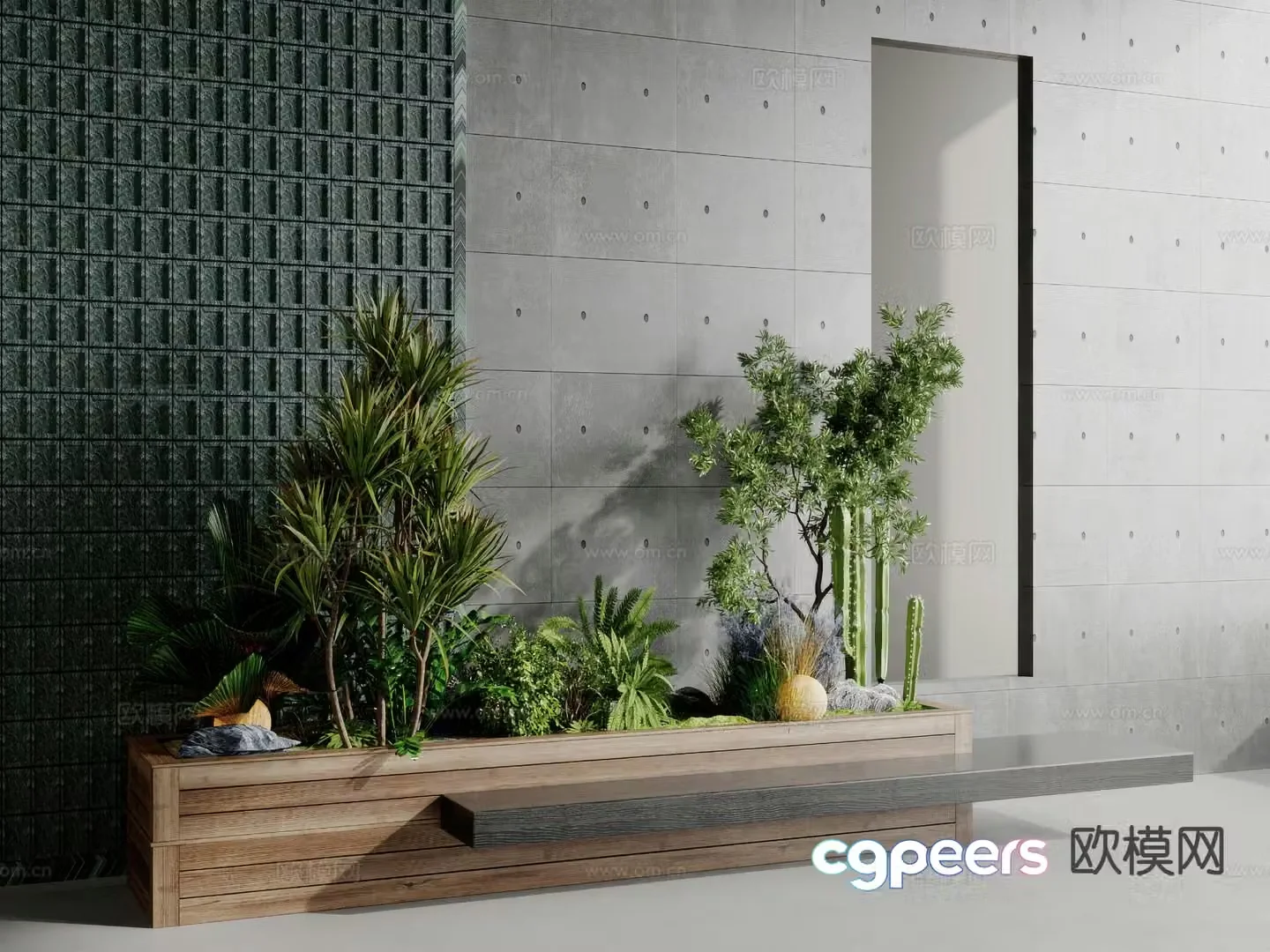 Modern plant heap Landscape plant 3d model