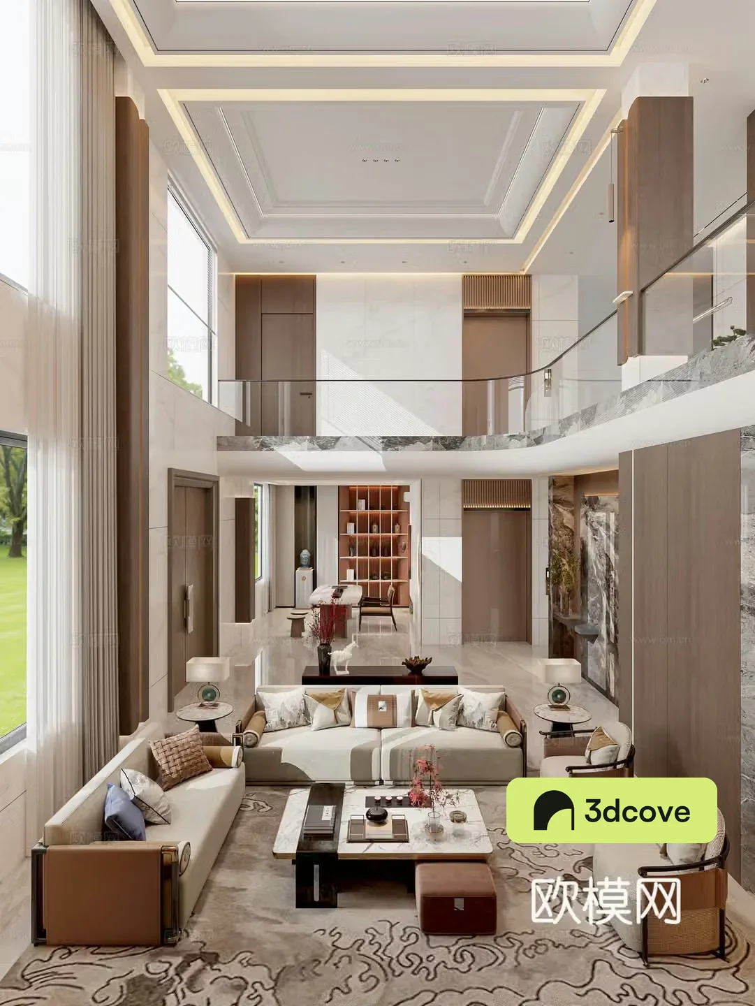 New Chinese style living and dining room