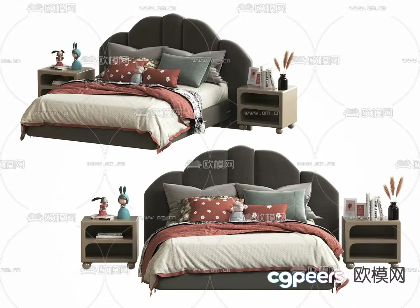 Modern children’s bed 3d model