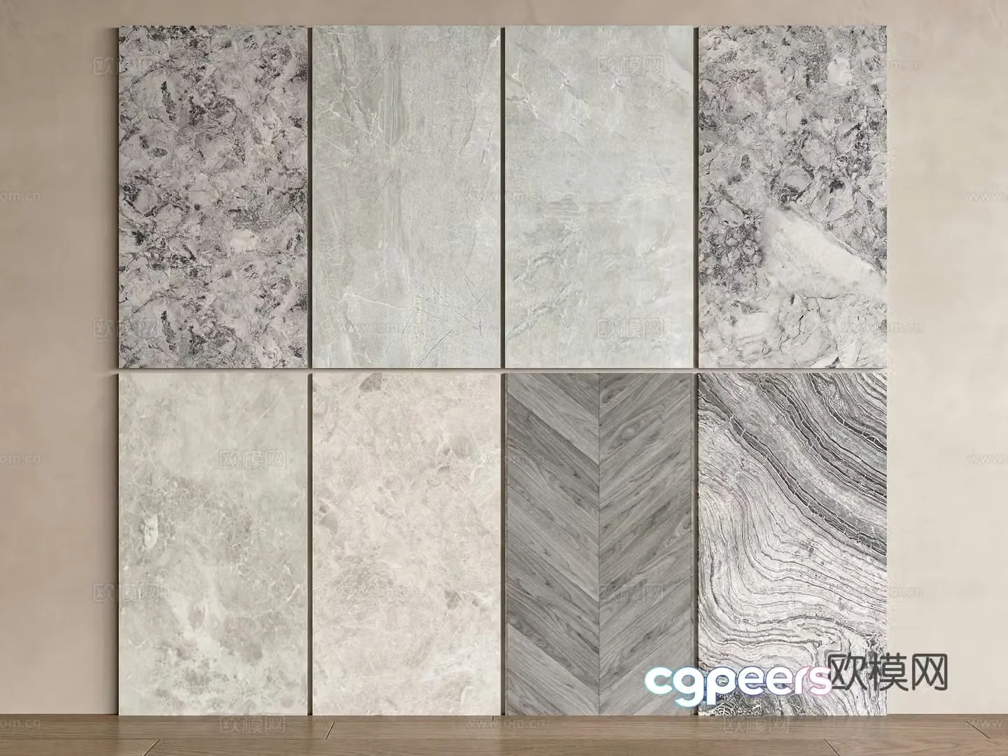 Modern stone stone slab marble ceramic tile marble background wall stone slab background wall 3d model