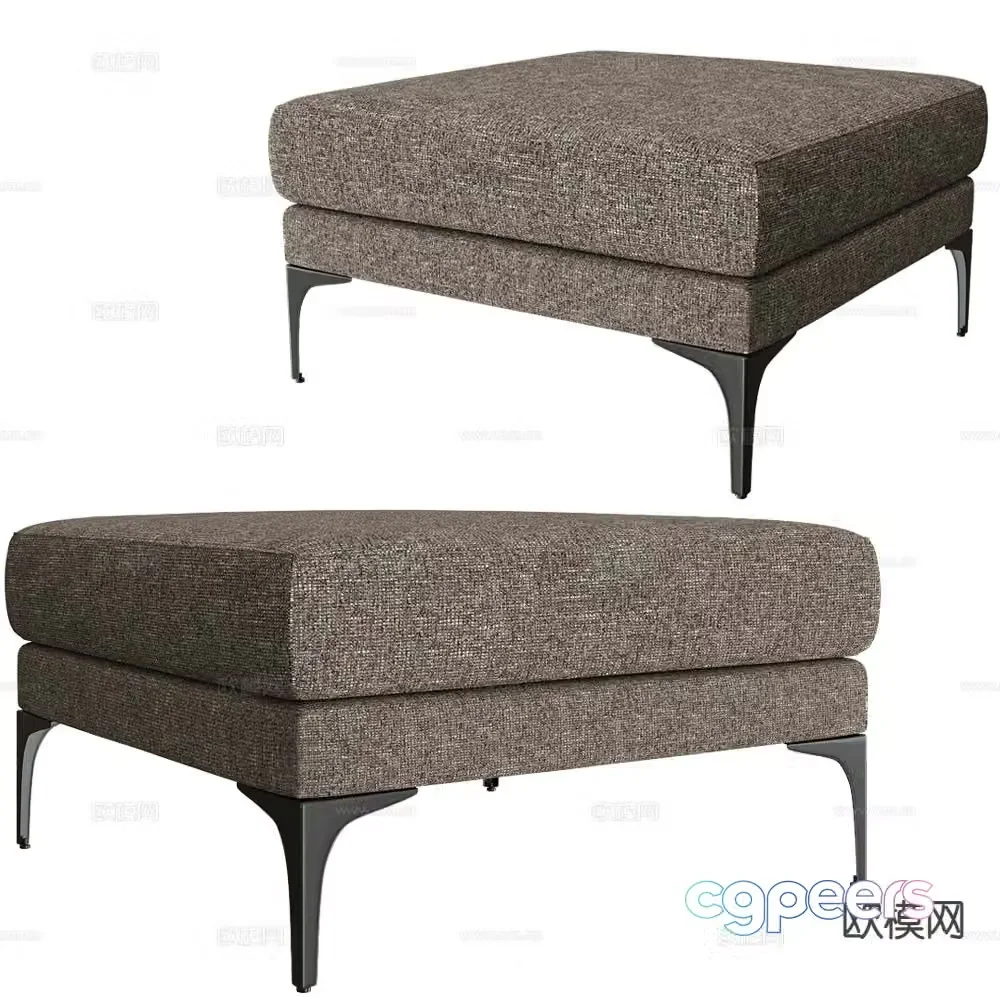 Partisan sofa stool 3d model