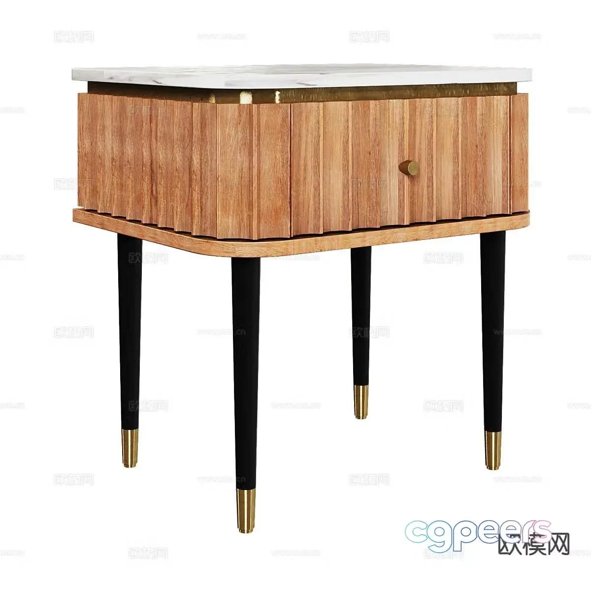Nordic bedside table 3d model