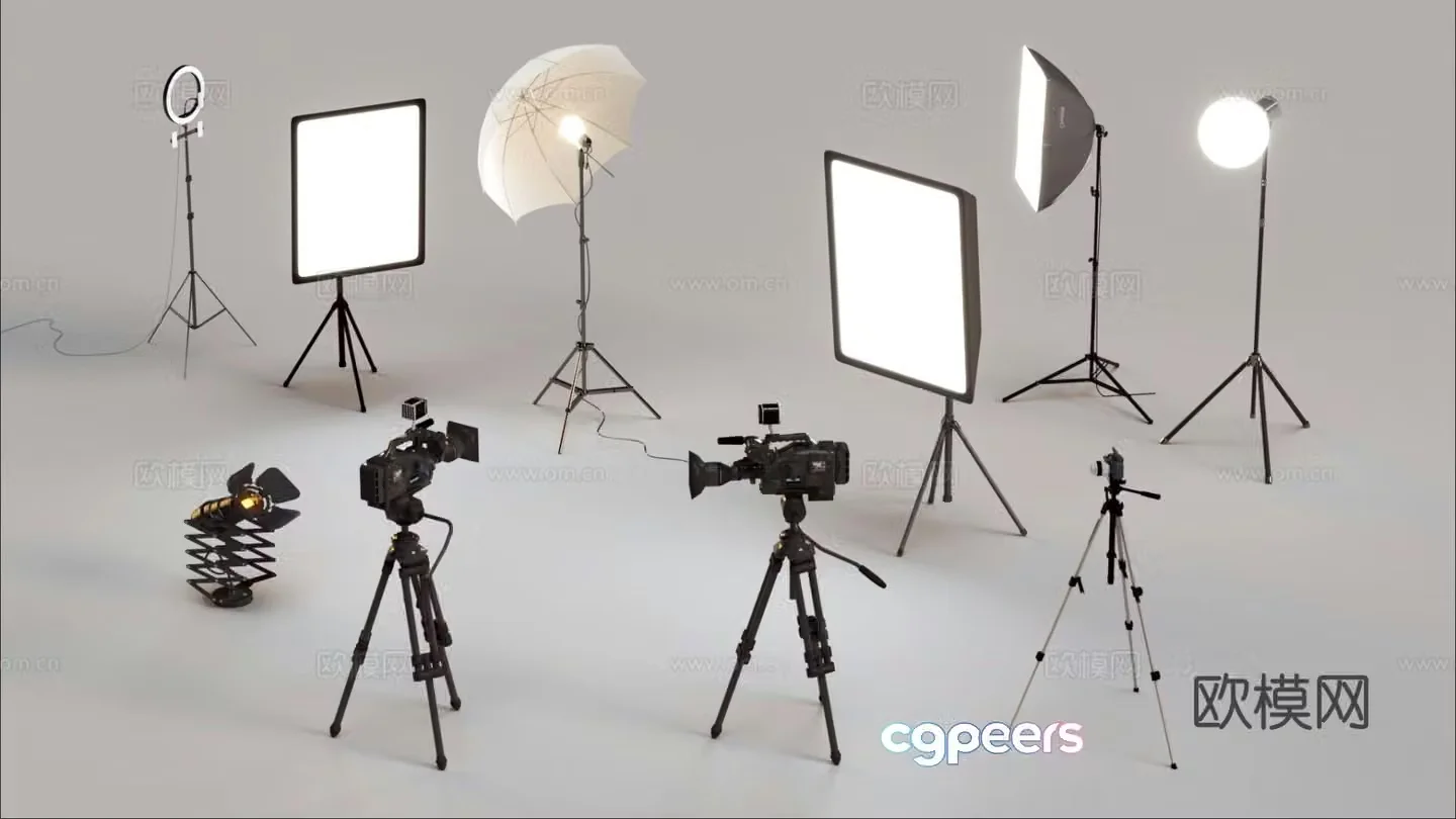 Photographic equipment camera fill light stage light 3d model