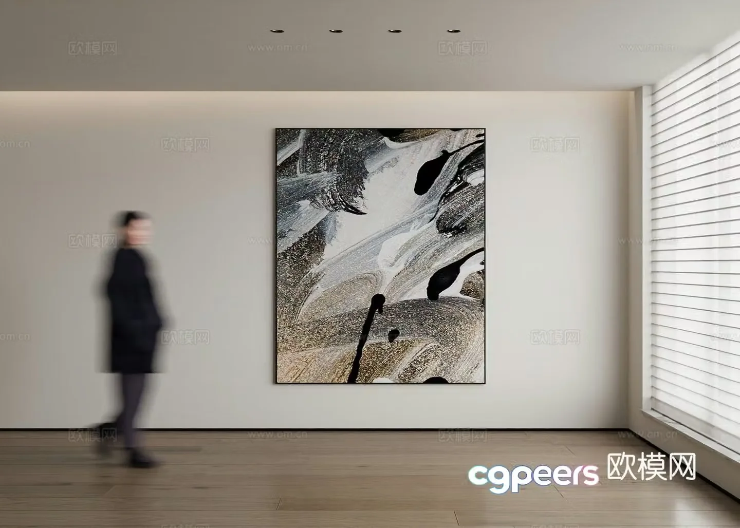Modern decorative painting 3d model