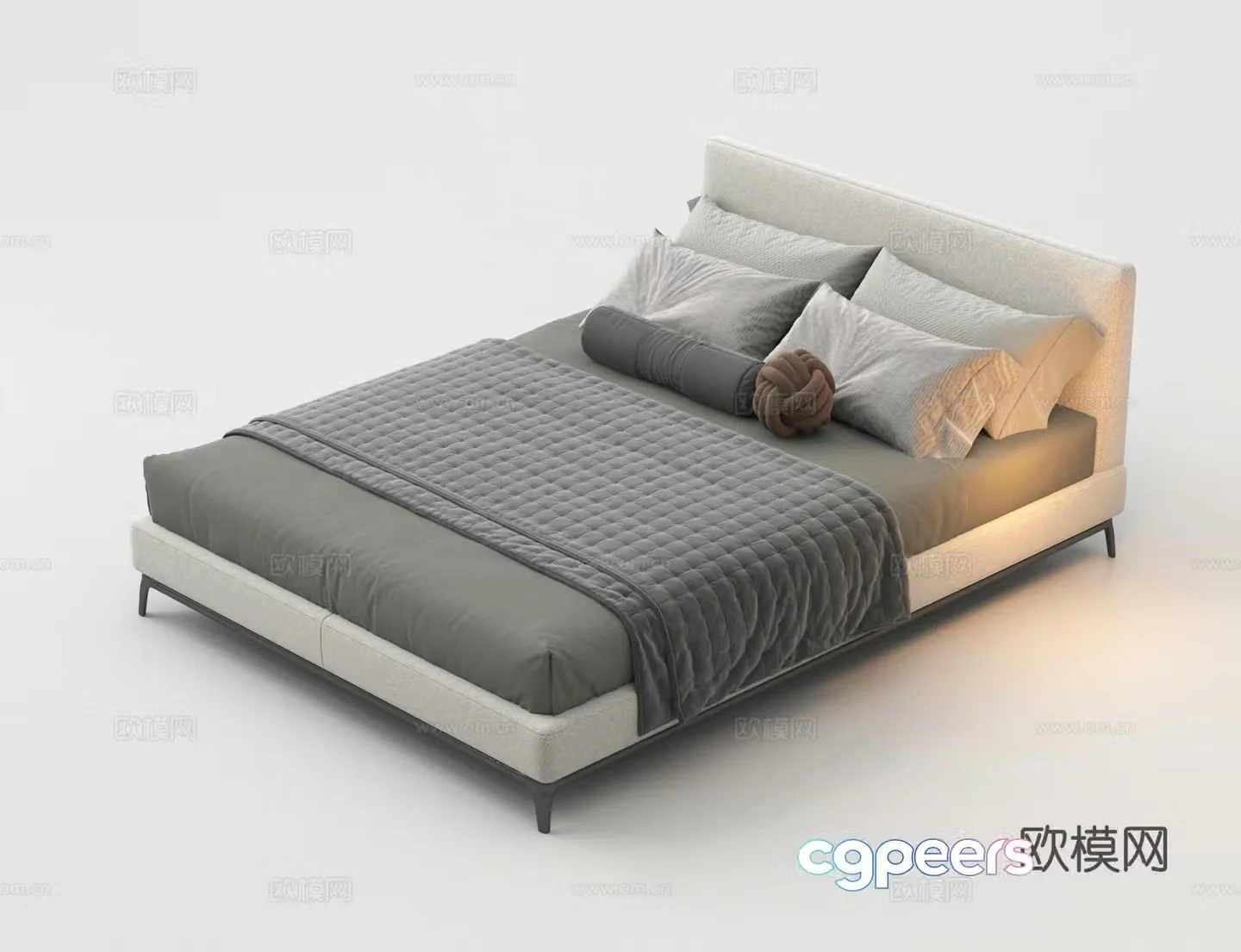 Single bed 3d model