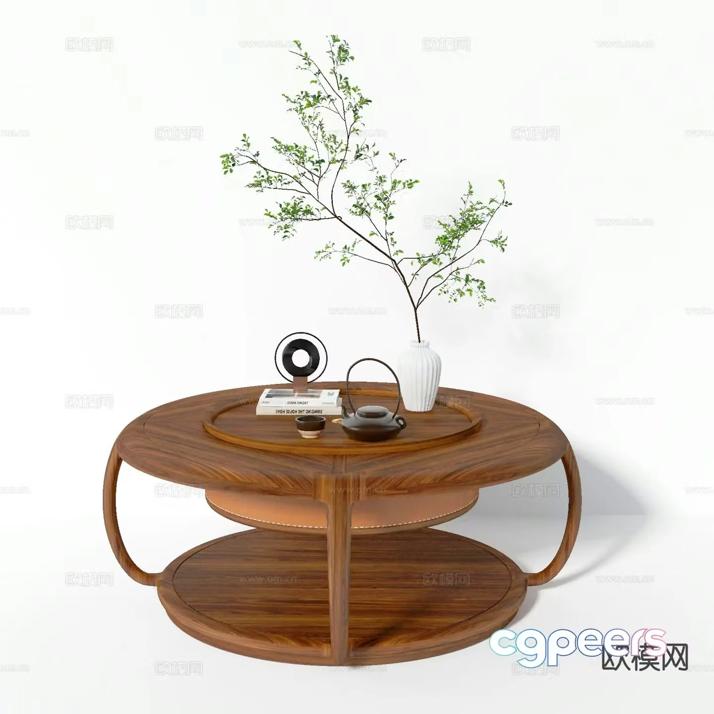 Wabi-sabi coffee table round coffee table 3d model