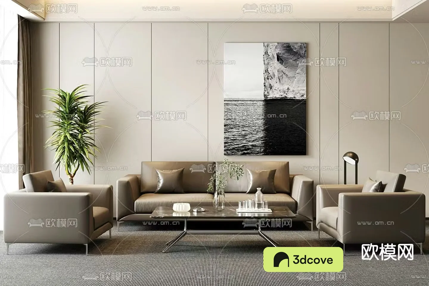 Office sofa leather sofa