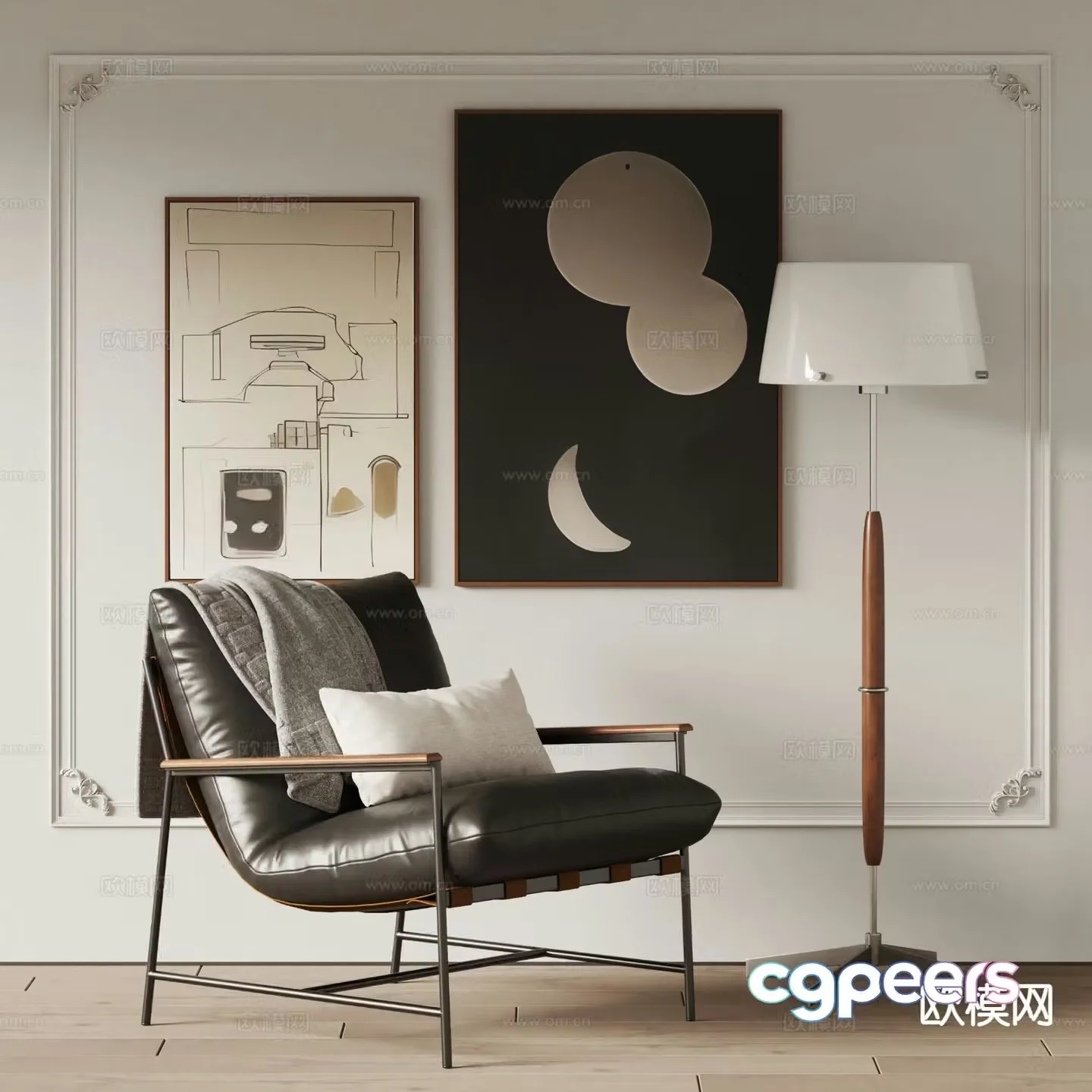 Orchid chair lounge chair 3d model
