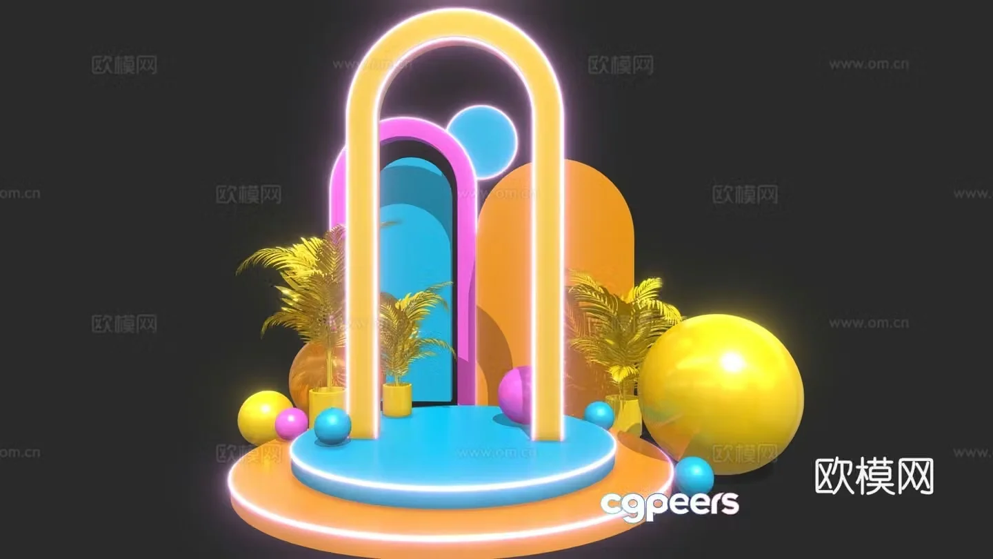 Group photo check-in points Modern gift piles Commercial beauty single gift beauty event beauty 3D model