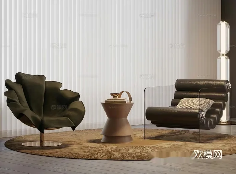 Modern Living Room 3D Model – 14354 – VRAY Render