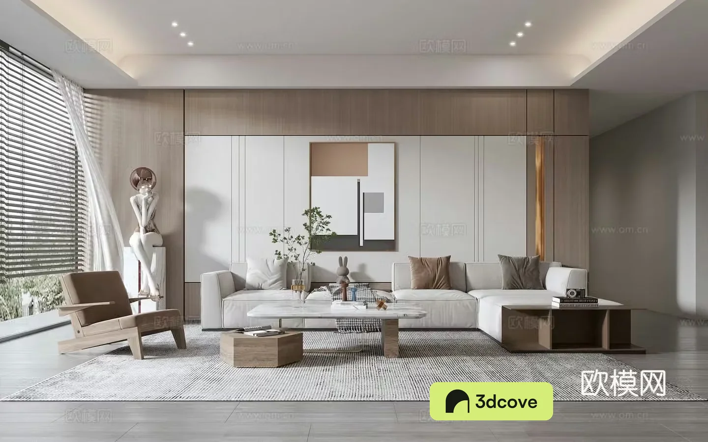 Modern living room modern sofa coffee table combination modern background wall