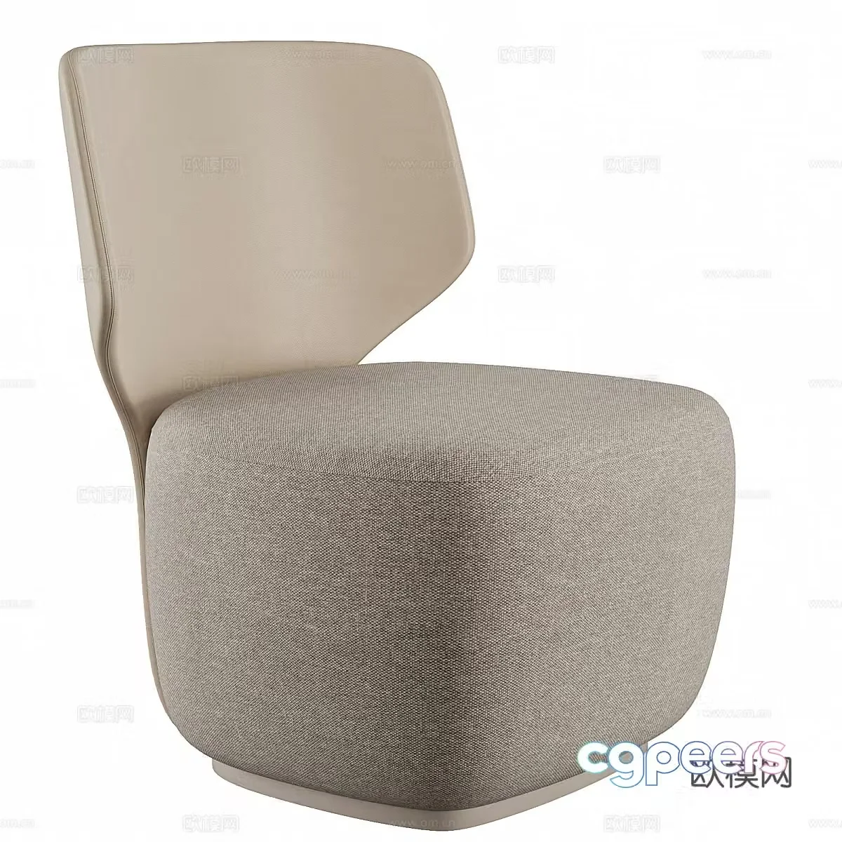 New Chinese style light luxury leisure chair 3D model