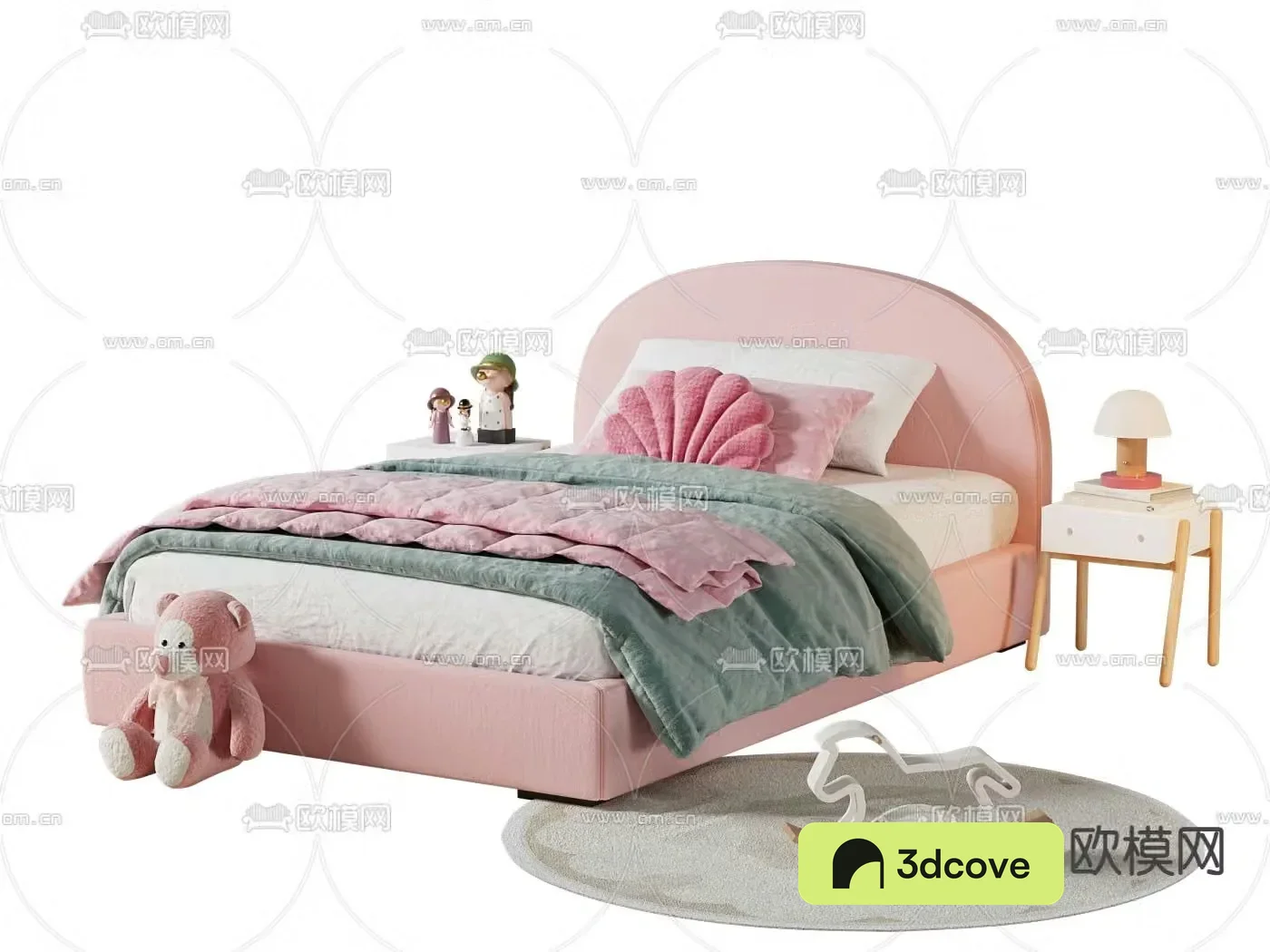 Simple children’s bed pink bed dome bed