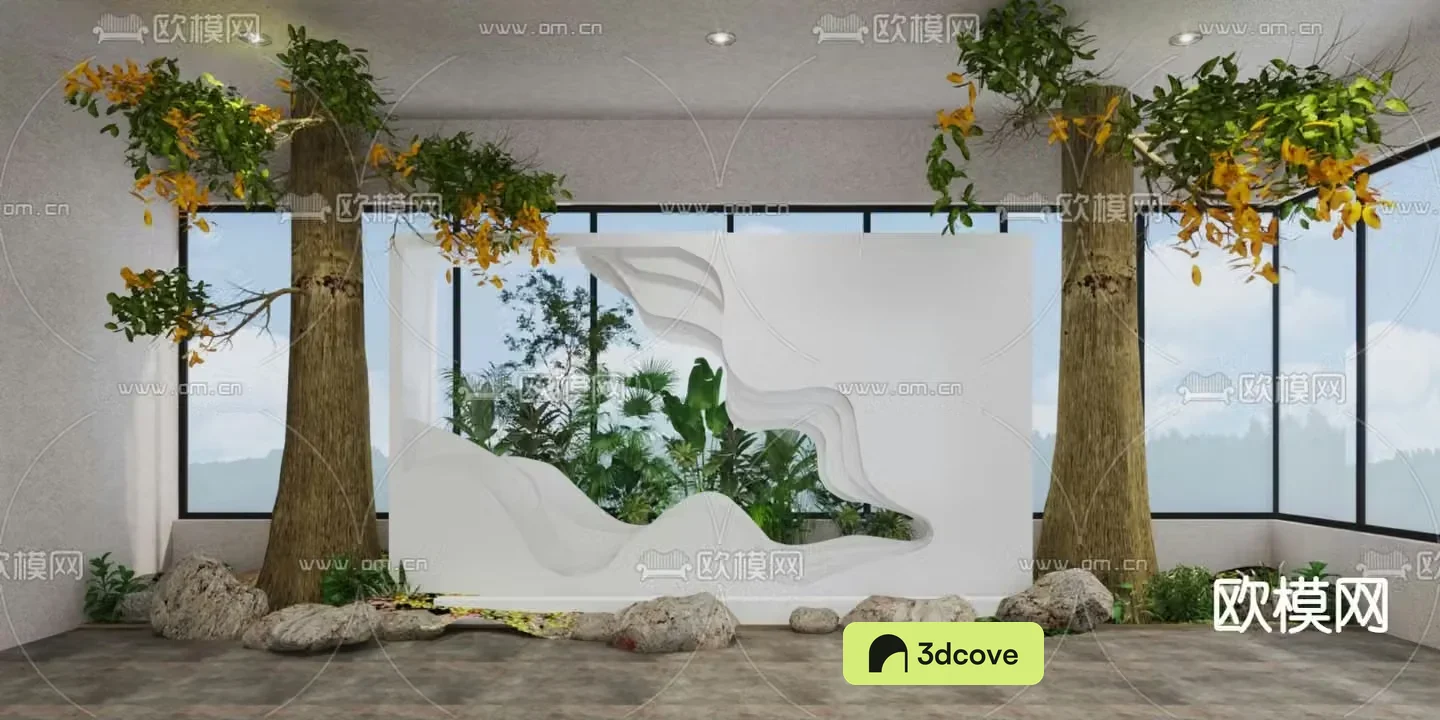 Modern interior landscape
