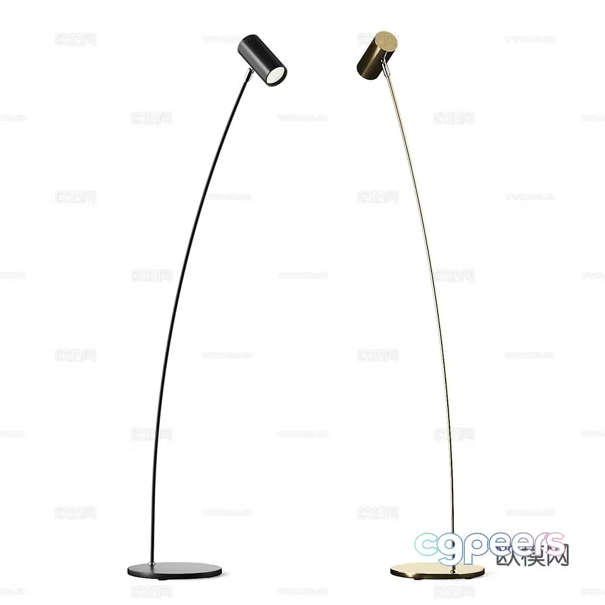 Modern Italian minimalist Belysning Puck floor lamp 3d model