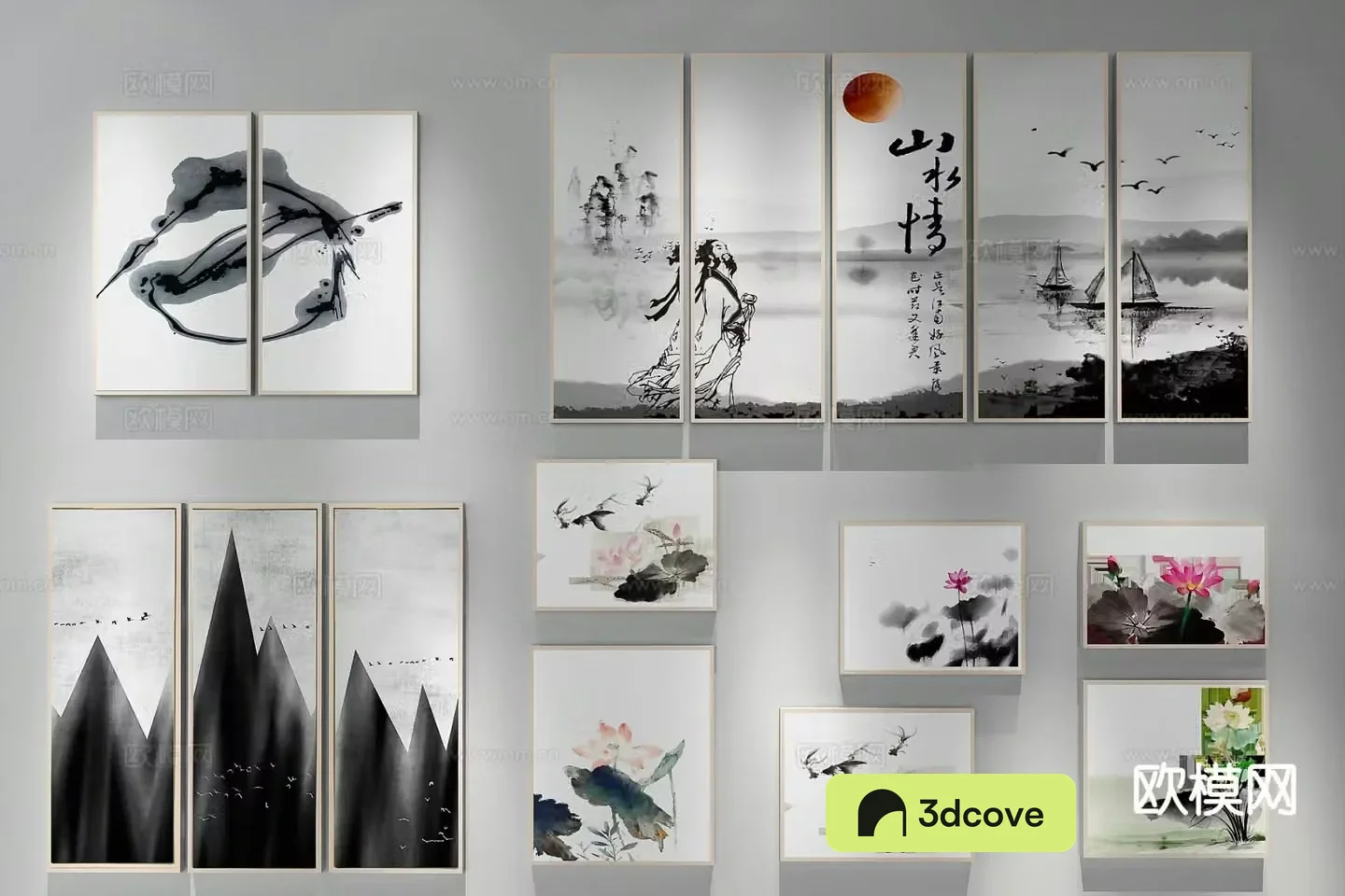 New Chinese style decorative painting ink painting hanging painting