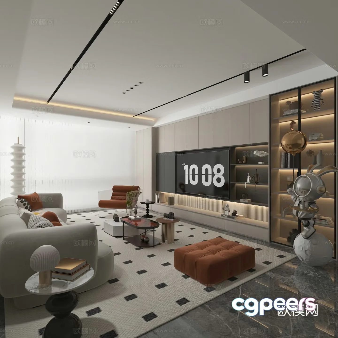 Modern living room 3d model