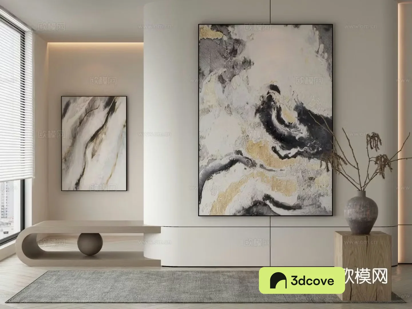 New Chinese texture painting decorative painting