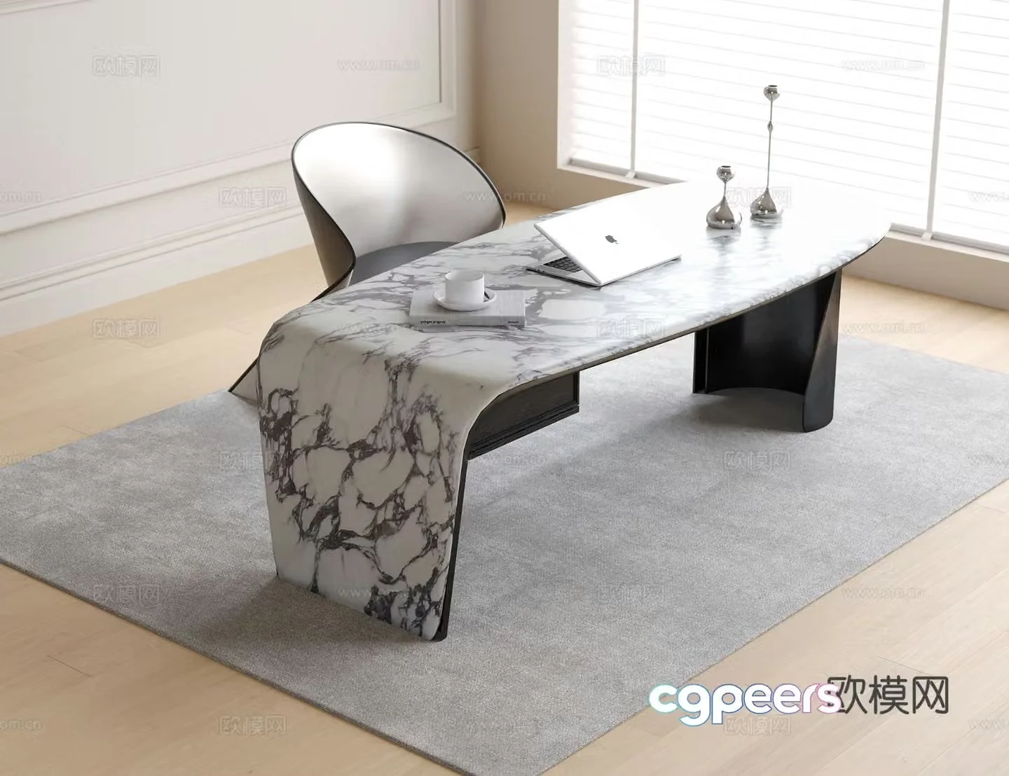 Modern desk chair 3d model