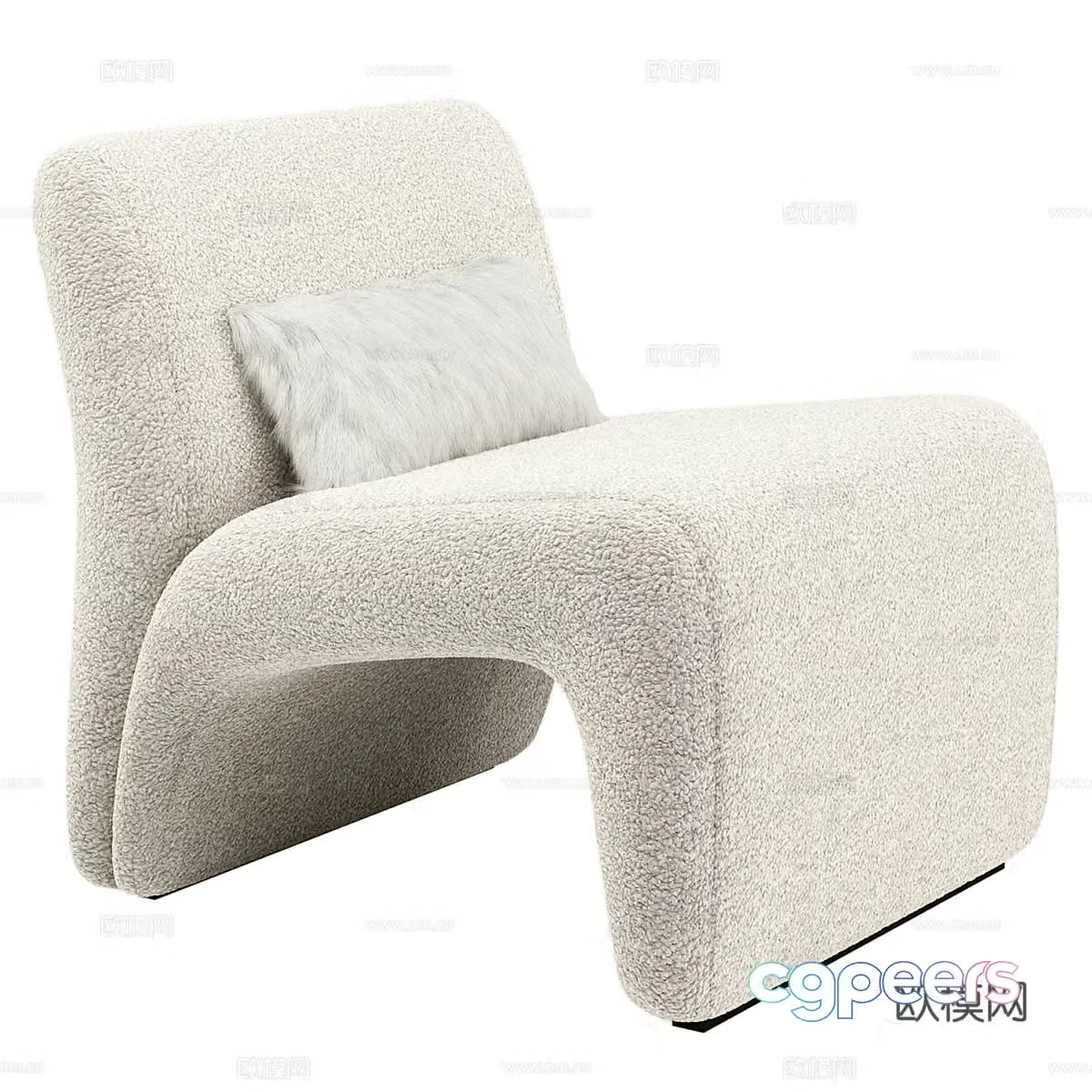 Modern fabric Olena leisure chair 3d model