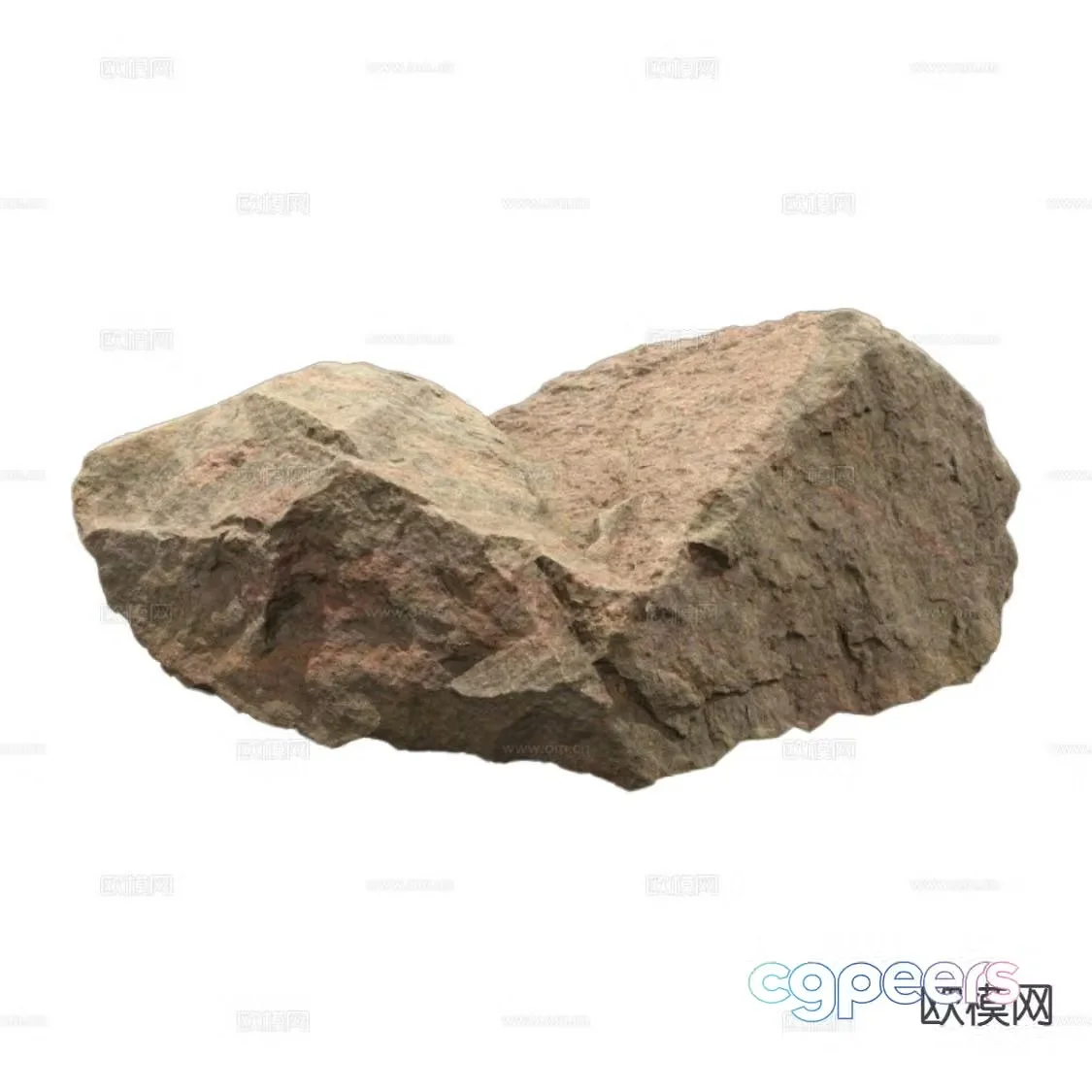 modern rock granite 3d model