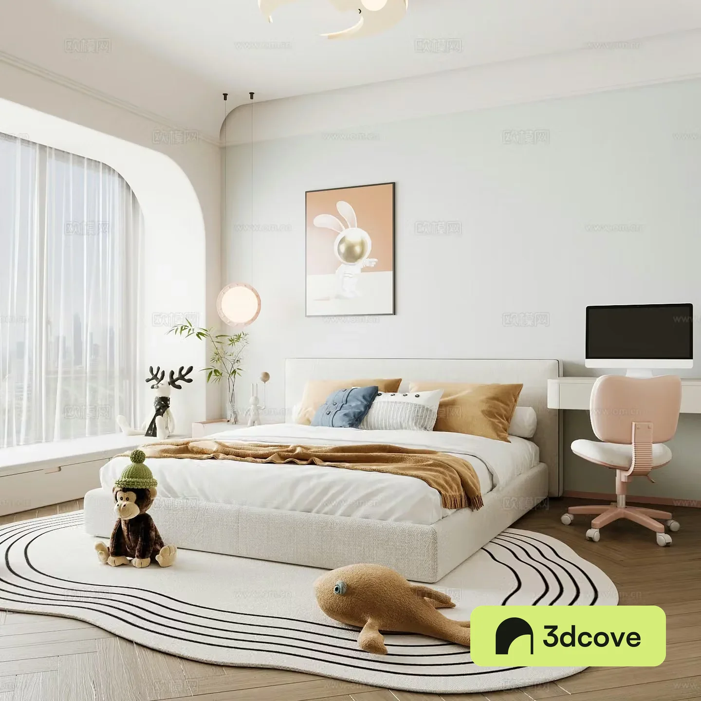 Modern children’s room boy’s room girl’s room children’s bed children’s wardrobe children’s desk