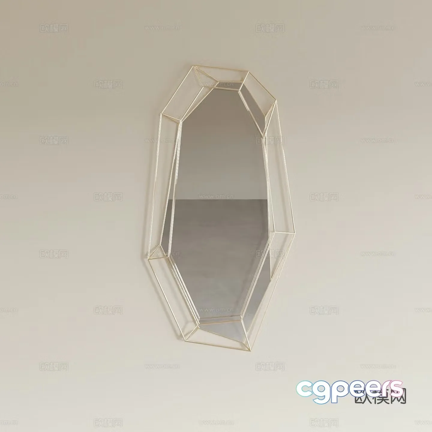 Mirror decorative mirror 3d model