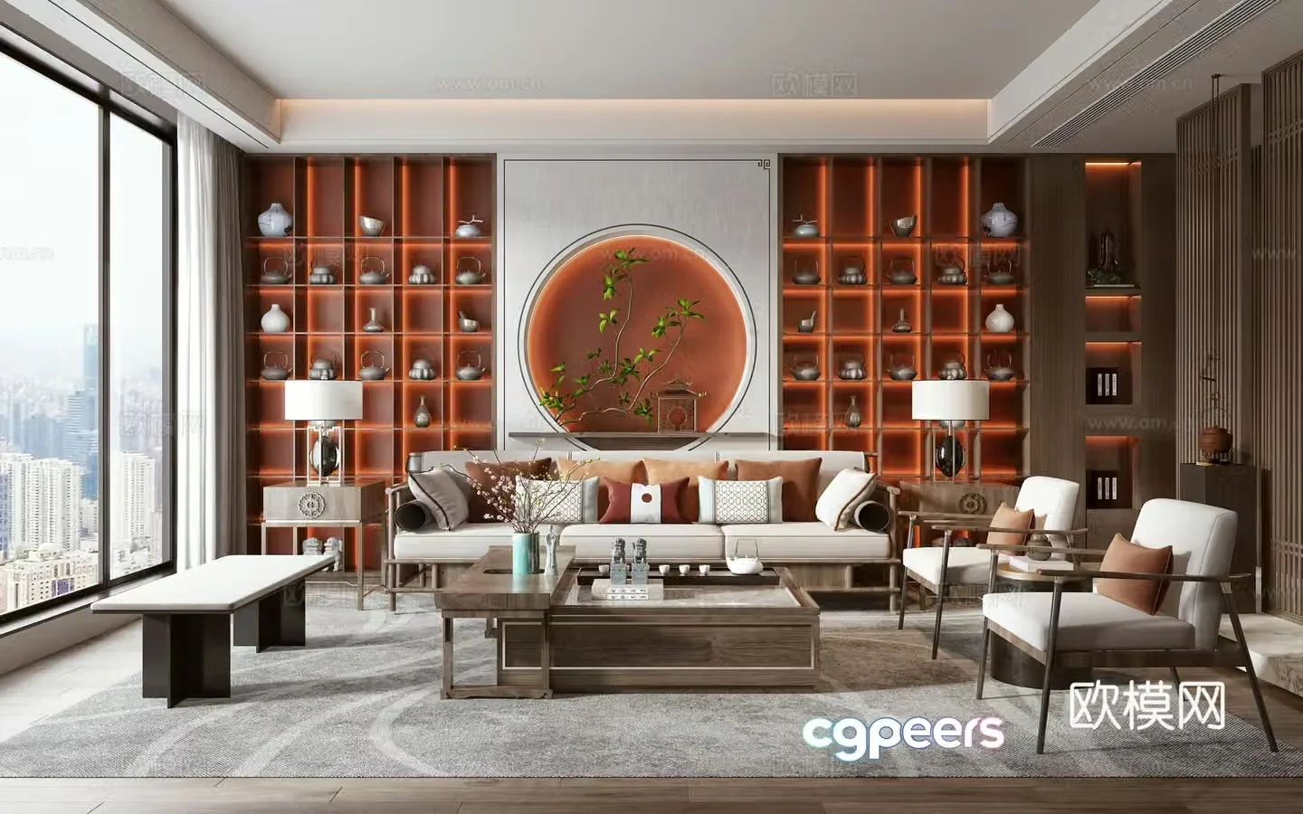 New Chinese living room 3D model
