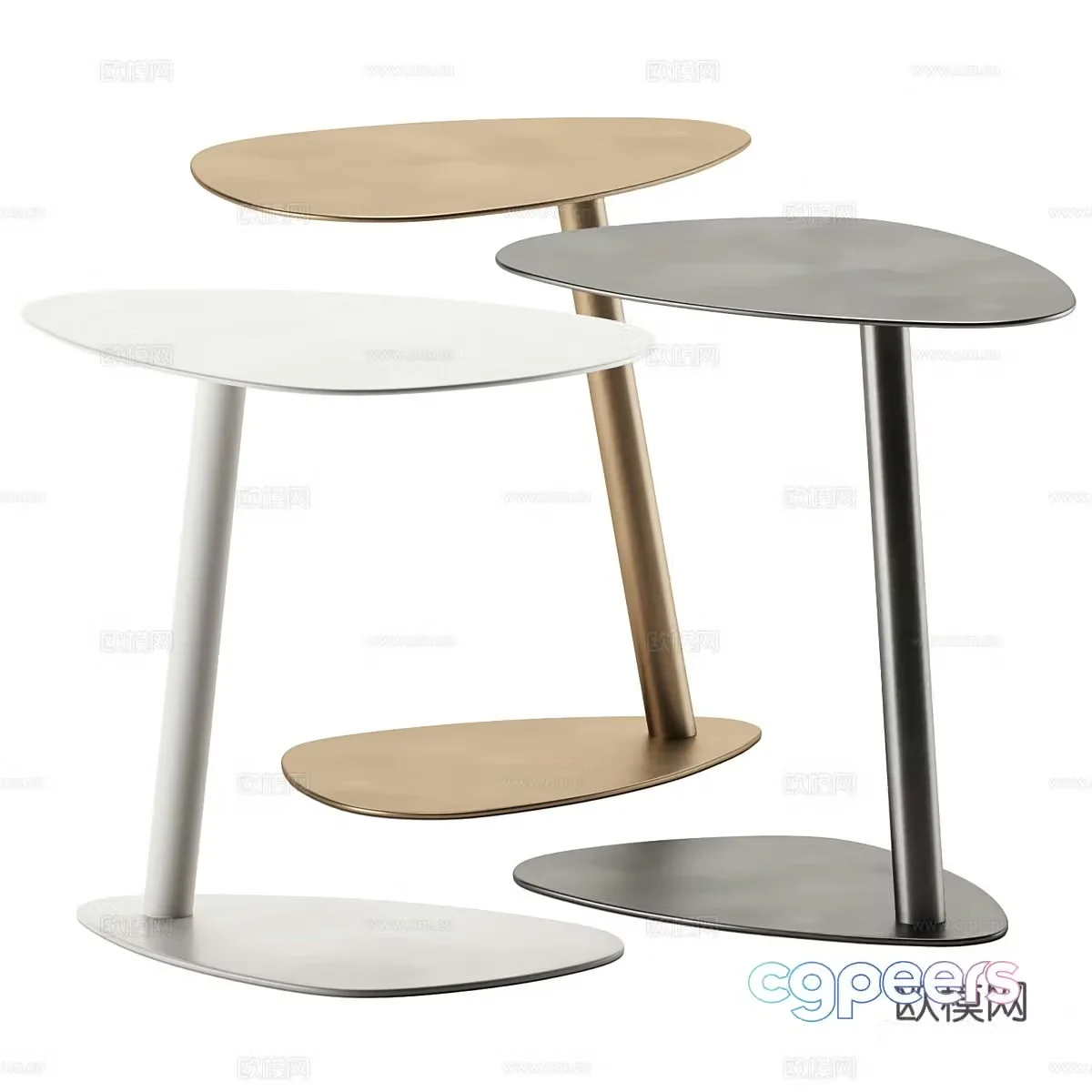Modern Ethimo SMART Metal side table 3D model