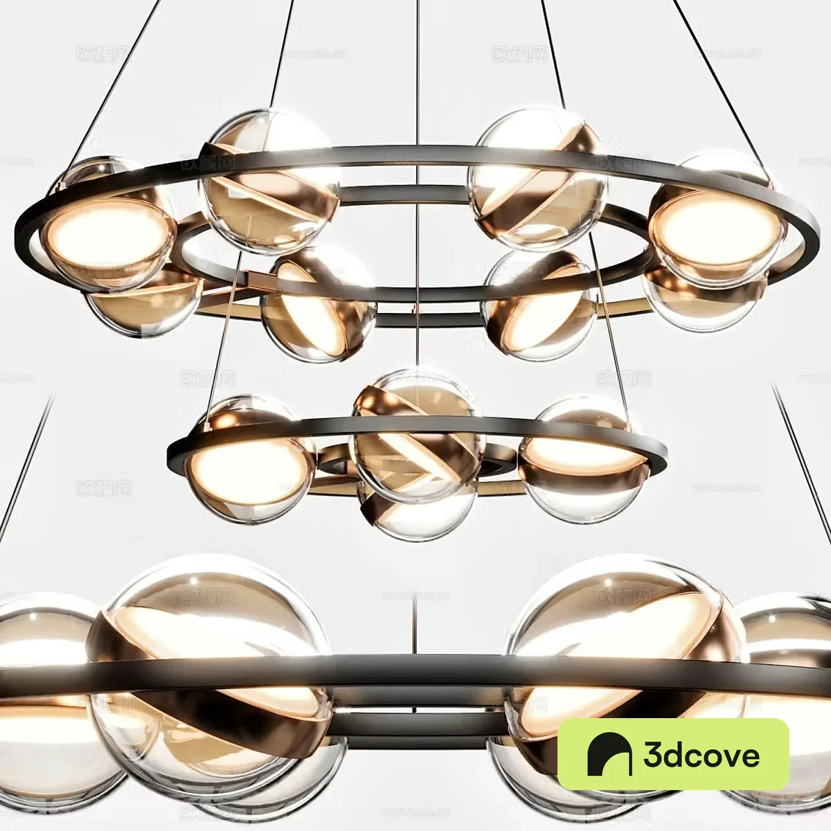 Modern light luxury ring chandeliers