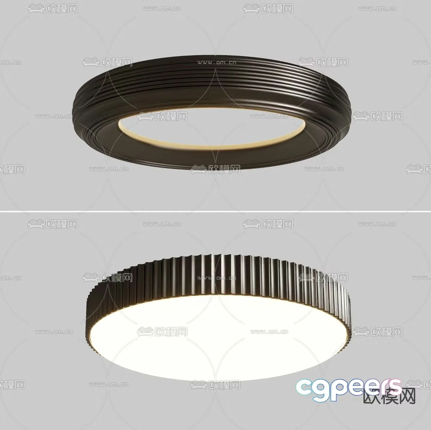Round ceiling lamp bedroom lamp 3d model
