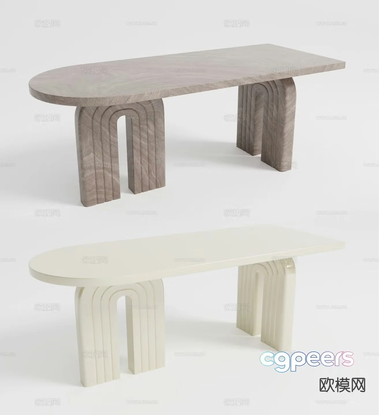 Modern dining table 3d model