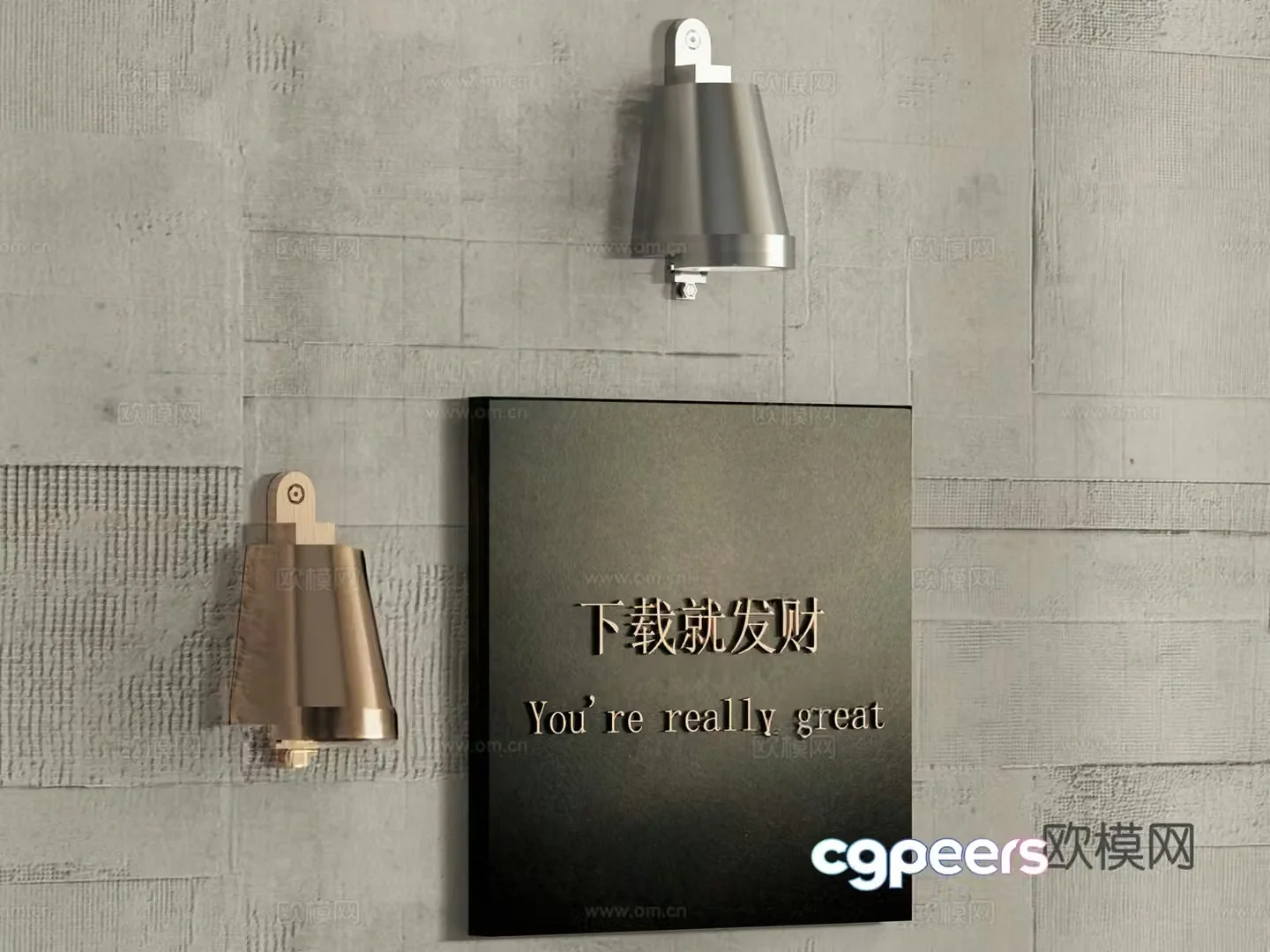 Modern outdoor wall light spotlight signboard lamp 3d model