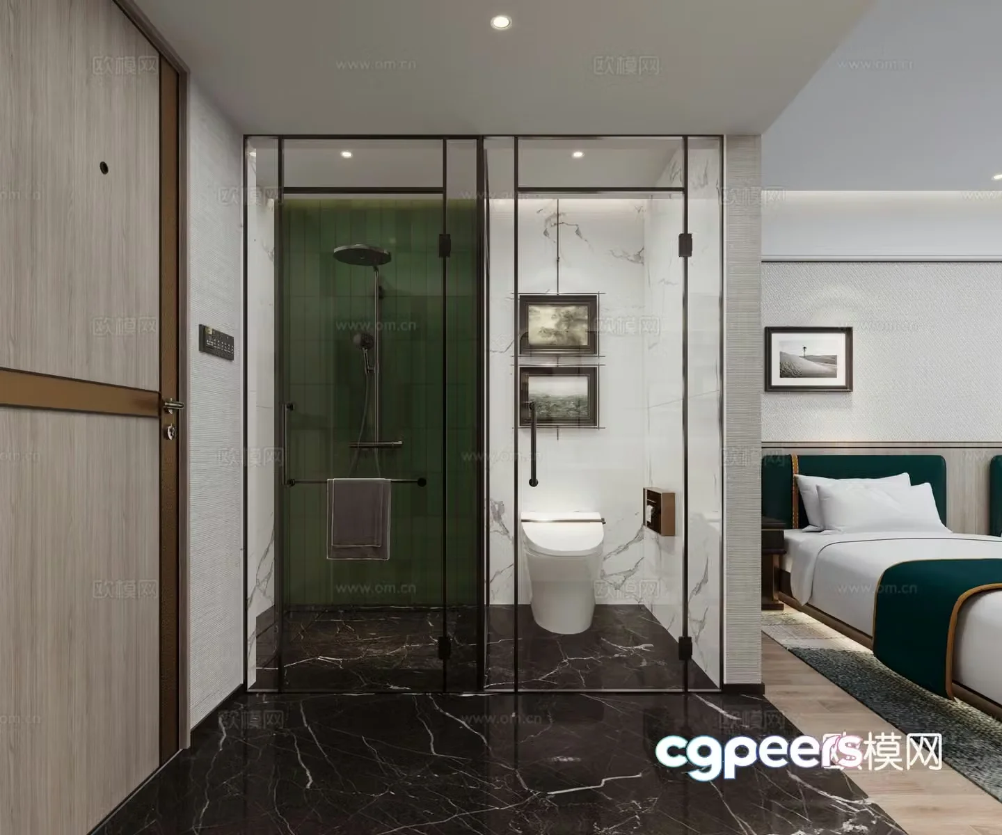 Hotel Room Standard Room Bedroom Bedroom 3D Model