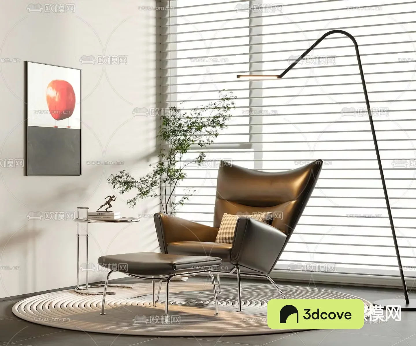 Leather chair lounge chair