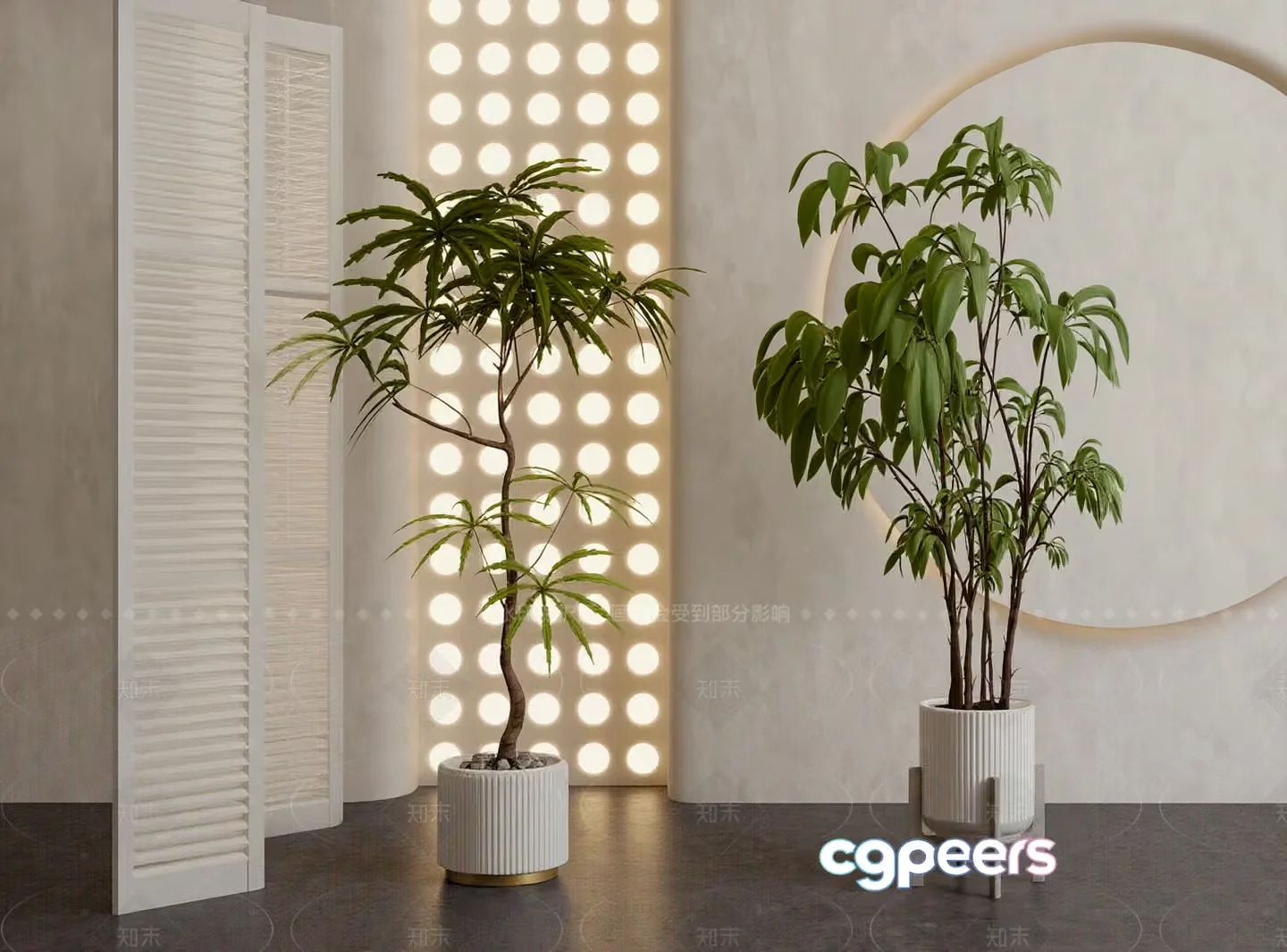 Modern Indoor Plants 3D Model – 17285 – VRAY Render