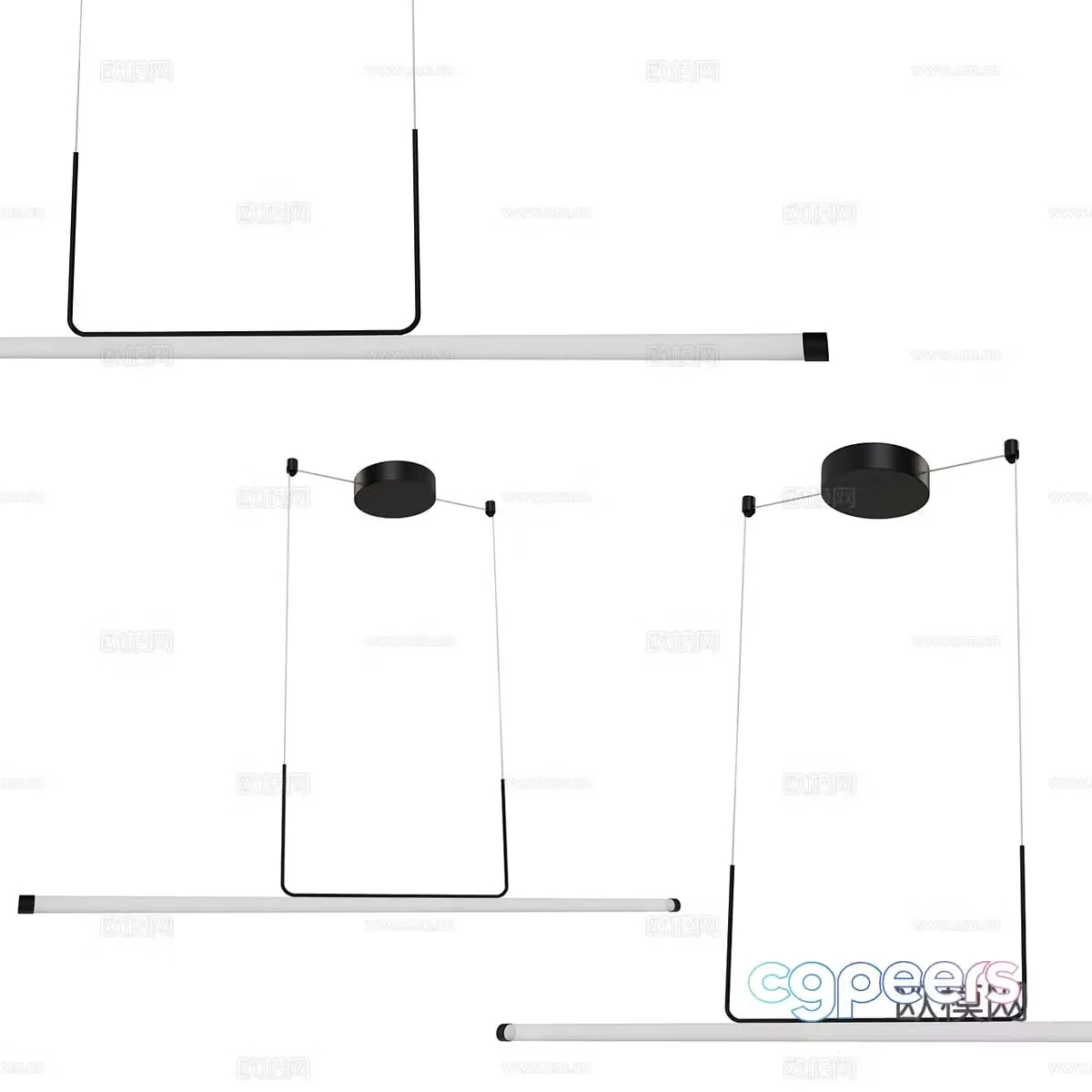 Modern minimalist chandelier dining room chandelier living room chandelier 3d model