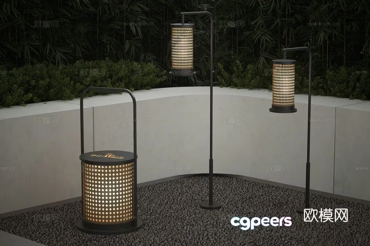 Modern garden lights Landscape lights Lights Camping lights Outdoor lights Lawn lights 3d model