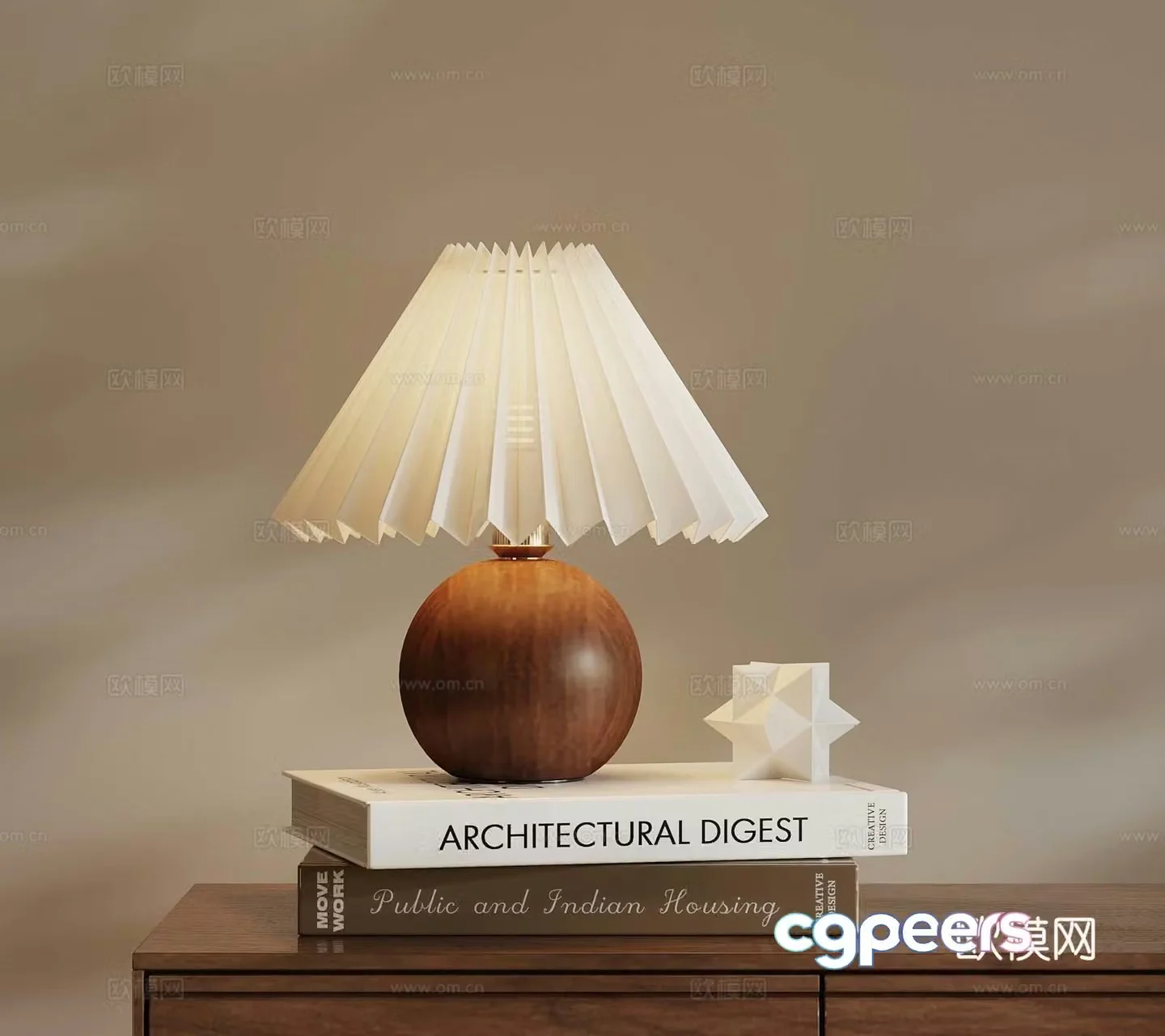 French medieval style table lamp 3d model