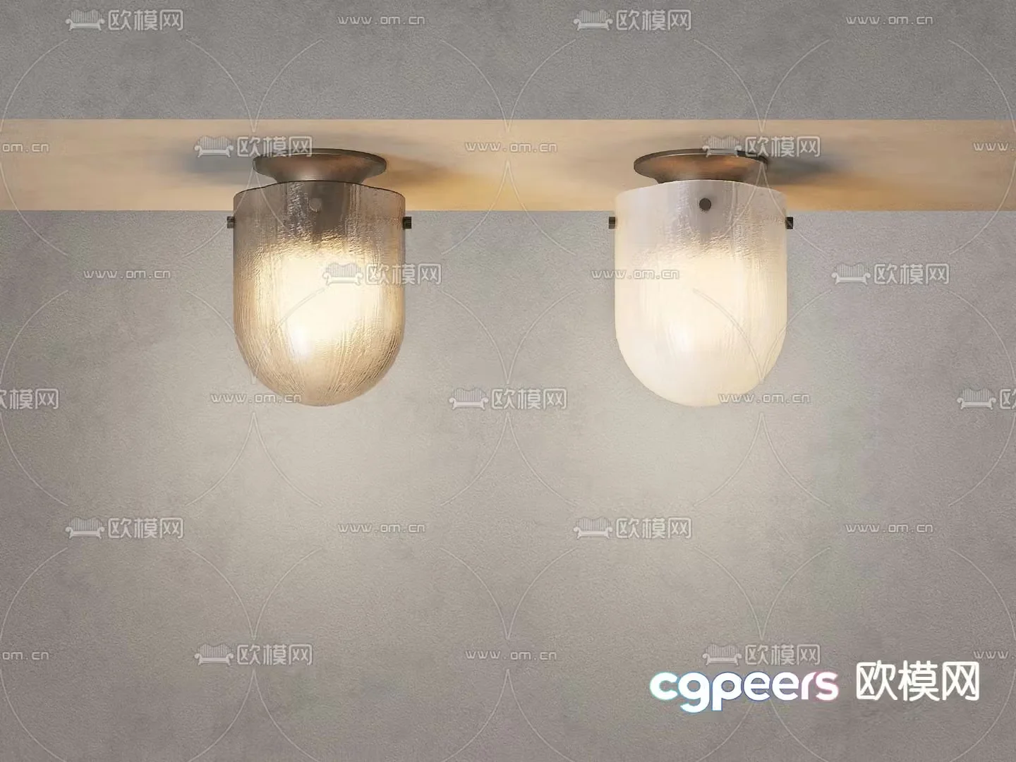 Medieval style ceiling lamp wabi-sabi ceiling lamp 3d model