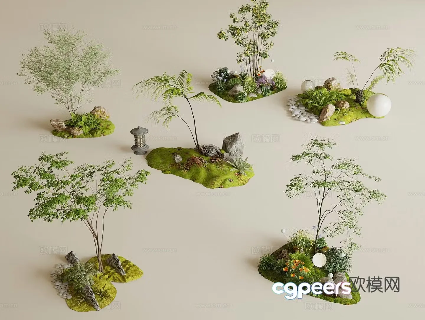Modern landscape landscape landscape landscape sketch courtyard landscape courtyard sketch interior landscape landscape tree 3d model